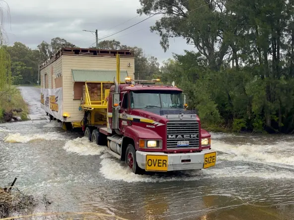 QHR journey through flood ravaged NSW on route to The Block 2022.